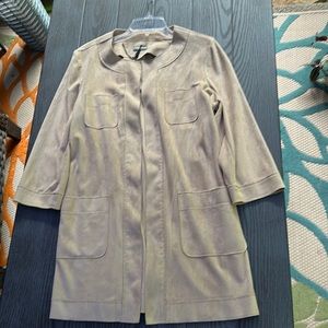 Woman’s Long  Faux Suede Cardigan- like new